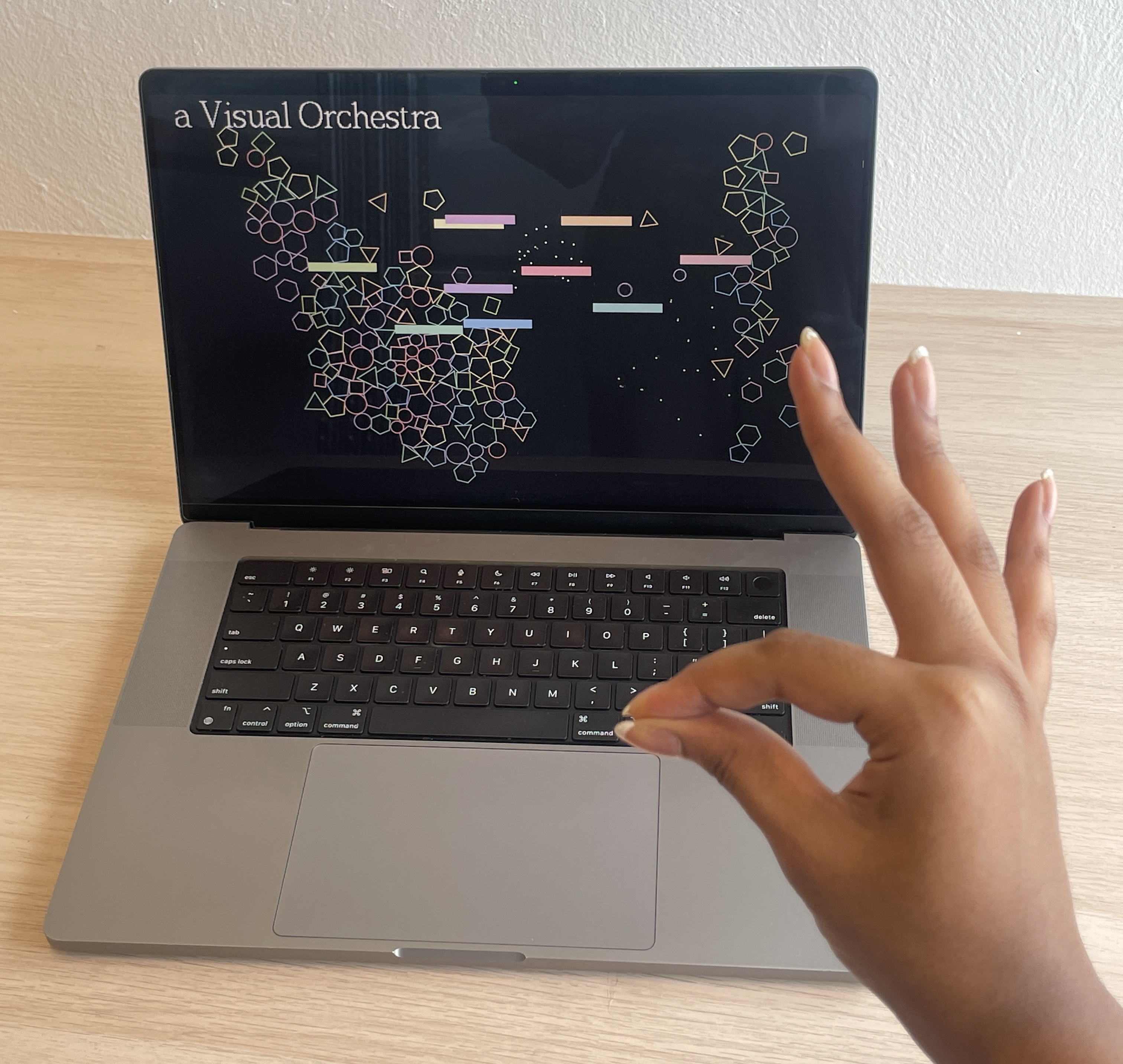 User interacting with simulation